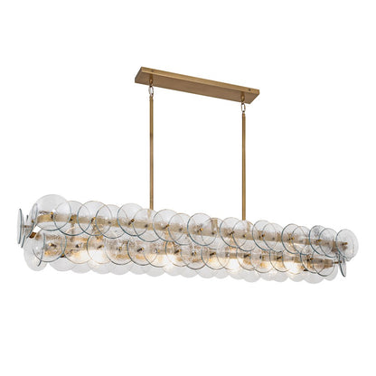 Maxim Lighting Loren 4Lt 54" Linear Chandelier, Brass/Clear
