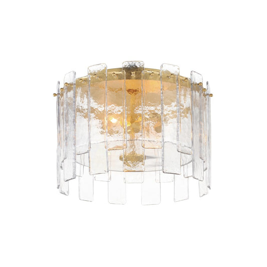 Maxim Lighting Warren 2 Light Flush Mount, Gold Leaf/Artisan