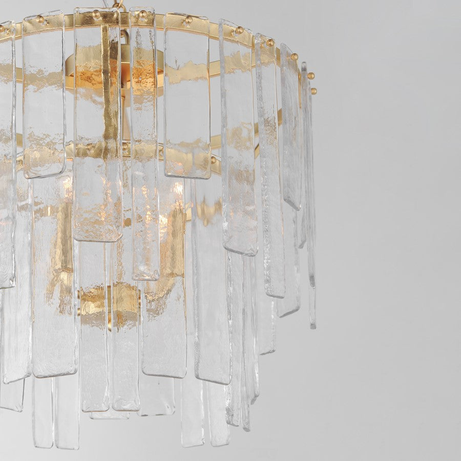 Maxim Lighting Warren 4 Light Semi-Flush Mount, Gold Leaf/Artisan