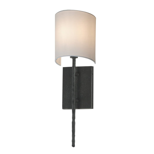 Maxim Lighting Martel 1 Light 20" Wall Sconce, Blacksmith/White