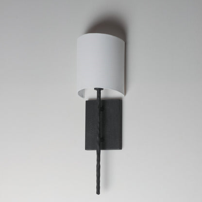 Maxim Lighting Martel 1 Light 20" Wall Sconce, Blacksmith/White