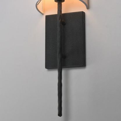 Maxim Lighting Martel 1 Light 20" Wall Sconce, Blacksmith/White