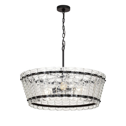 Maxim Lighting Ruche 4 Light 10.5" Chandelier, Bronze/Clear