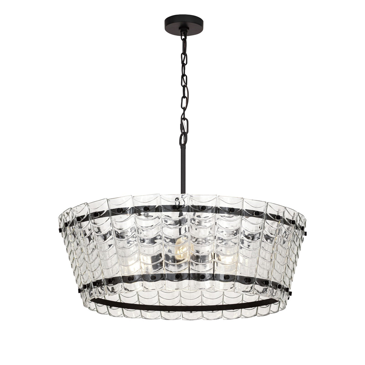 Maxim Lighting Ruche 4 Light 10.5" Chandelier, Bronze/Clear