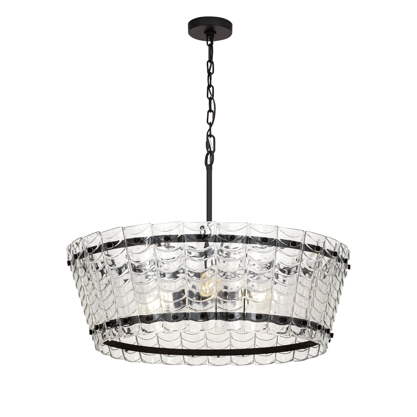 Maxim Lighting Ruche 4 Light 10.5" Chandelier, Bronze/Clear