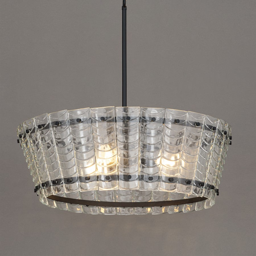 Maxim Lighting Ruche 4 Light 10.5" Chandelier, Bronze/Clear