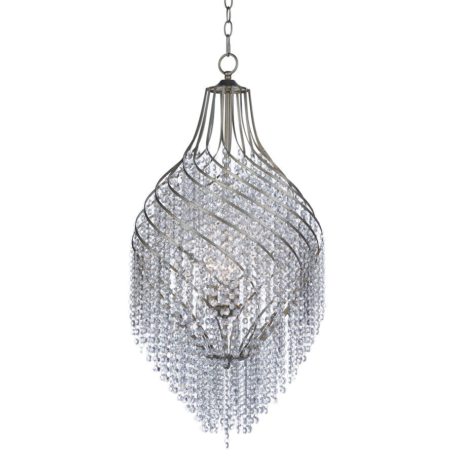 Maxim Lighting 34' x 16.75' Twirl 3 Lt Pendant, Silver/Crystal - 22007BCGS