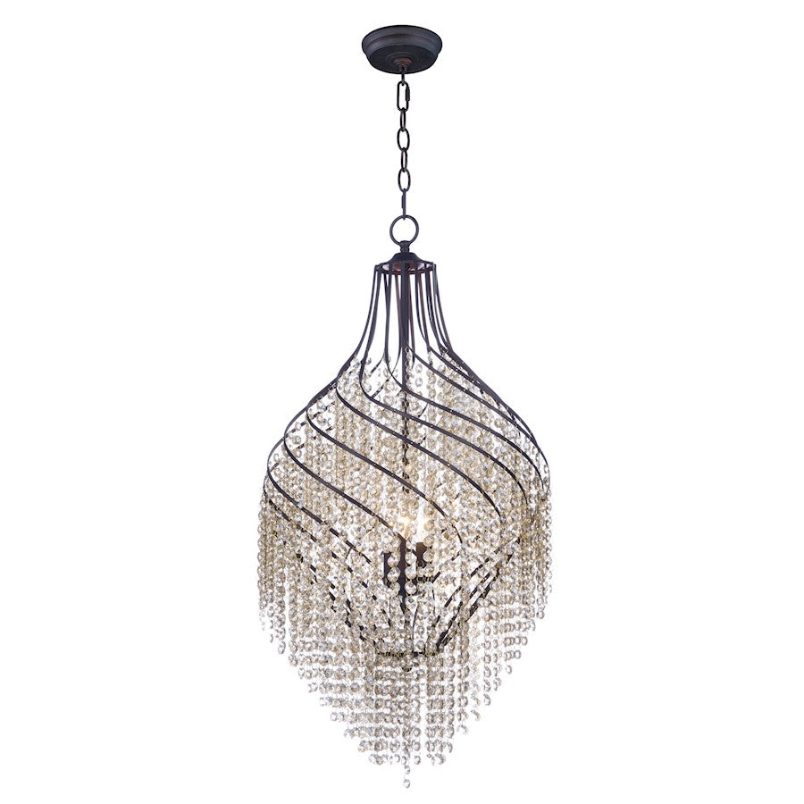 Maxim Lighting 34' x 16.75' Twirl 3 Lt Pendant, Silver/Crystal - 22007BCGS
