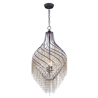 Maxim Lighting 34' x 16.75' Twirl 3 Lt Pendant, Silver/Crystal - 22007BCGS