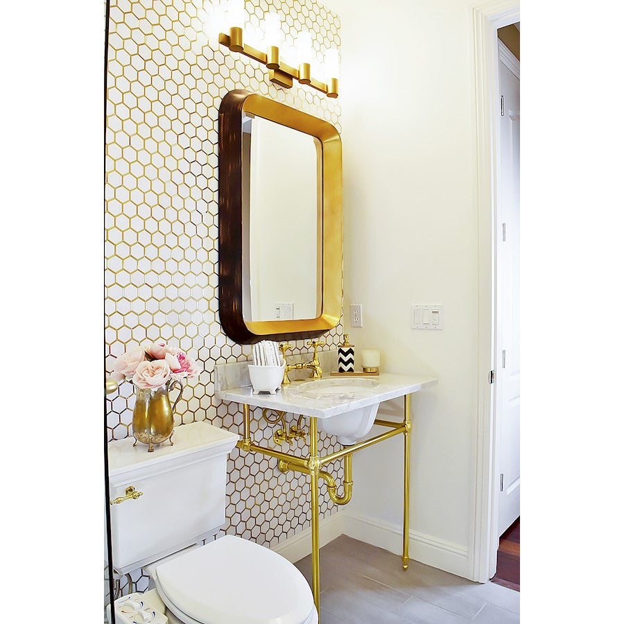 Maxim Lighting Contessa Bath Vanity, Natural Aged Brass