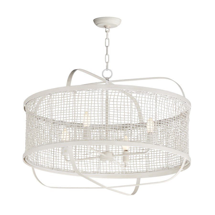 Maxim Lighting Cestino 4 Light 30" Pendant, Weathered White