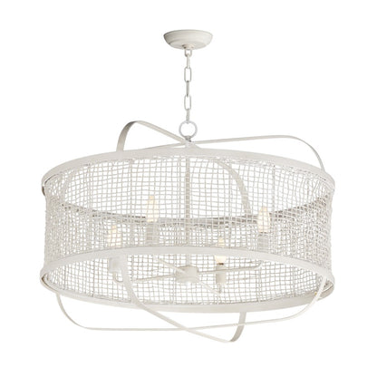 Maxim Lighting Cestino 4 Light 30" Pendant, Weathered White