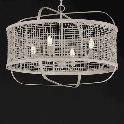 Maxim Lighting Cestino 4 Light 30" Pendant, Weathered White