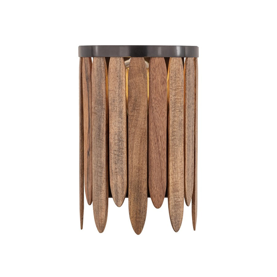 Maxim Lighting Marimba 1 Light 12" Wall Sconce, Walnut - 22510WNGM