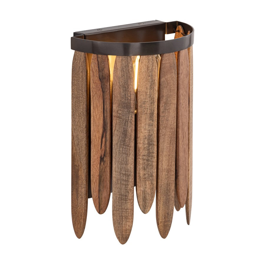 Maxim Lighting Marimba 1 Light 12" Wall Sconce, Walnut