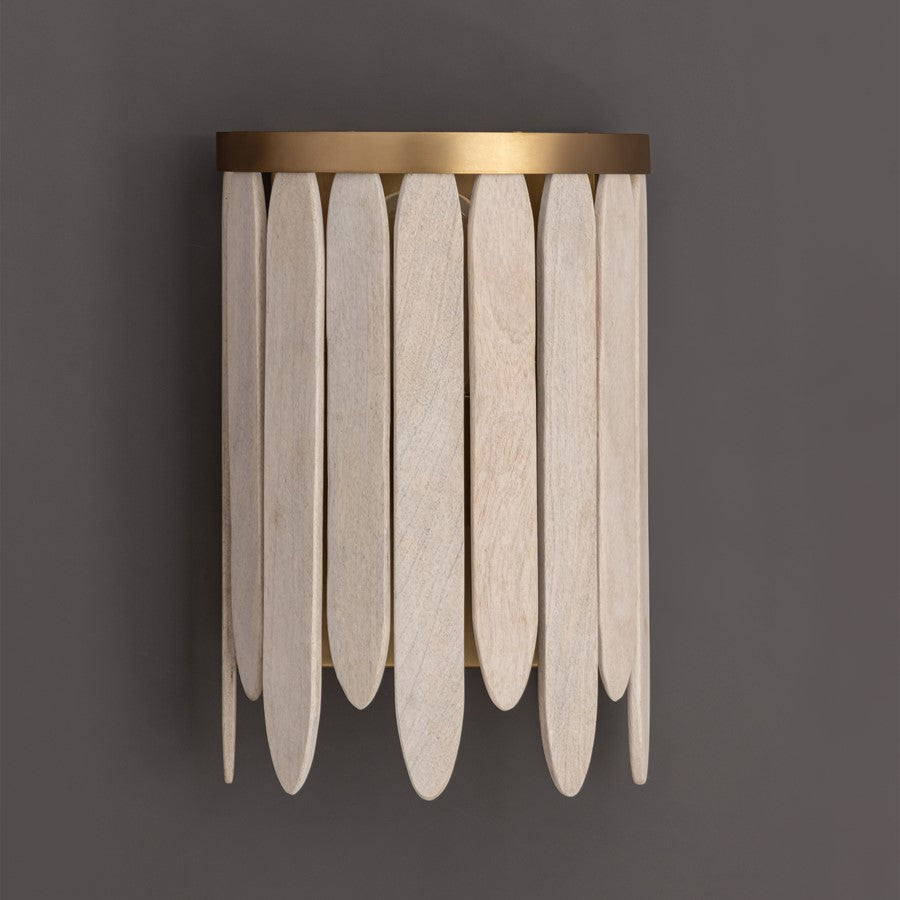 Maxim Lighting Marimba 1 Light 12" Wall Sconce, Weathered White