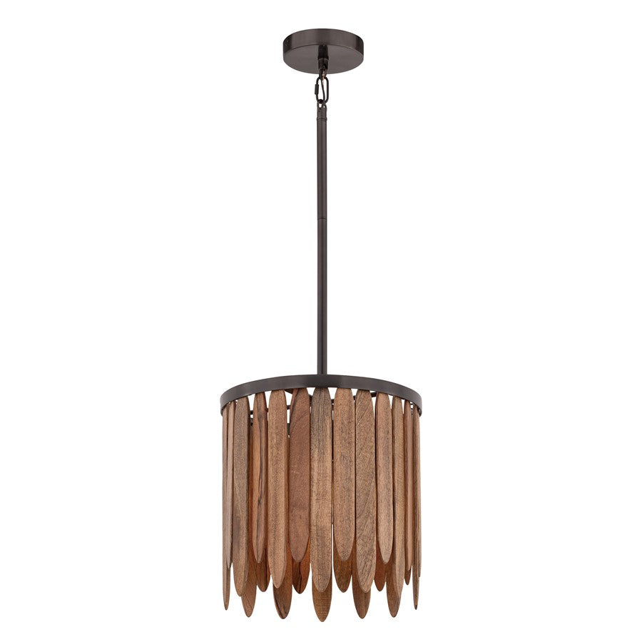 Maxim Lighting Marimba 1 Light 12" Single Pendant, Walnut - 22511WNGM
