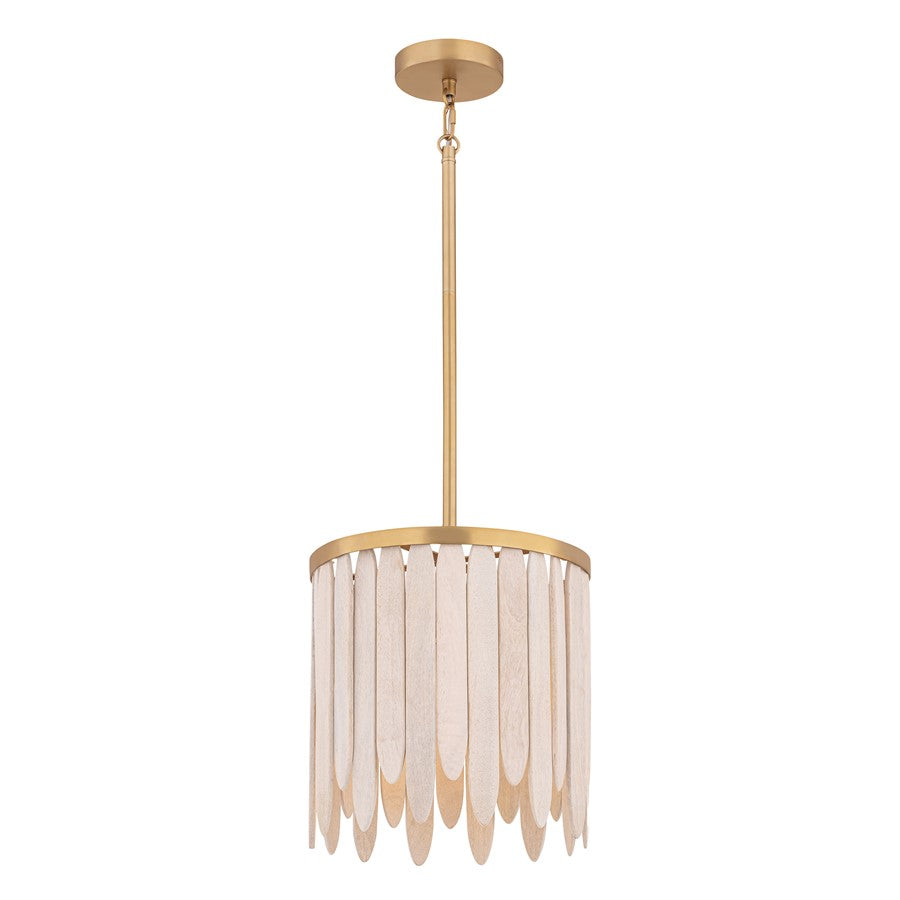 Maxim Lighting Marimba 1Lt 12" Single Pendant, Weathered White - 22511WWTNAB
