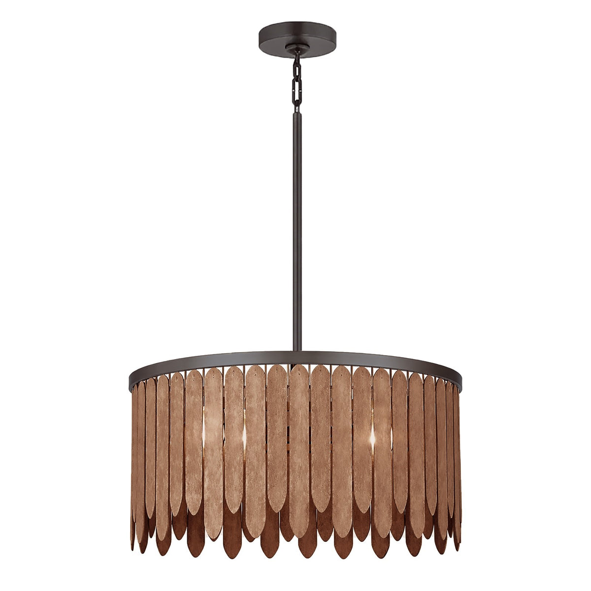Maxim Lighting Marimba 4 Light 12.5" Single Pendant, Walnut
