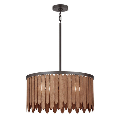 Maxim Lighting Marimba 4 Light 12.5" Single Pendant, Walnut