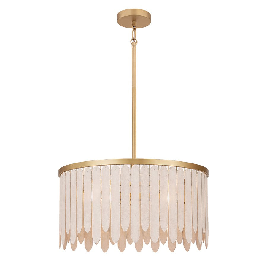 Maxim Lighting Marimba 4Lt 12.5" Single Pendant, Weathered White - 22512WWTNAB