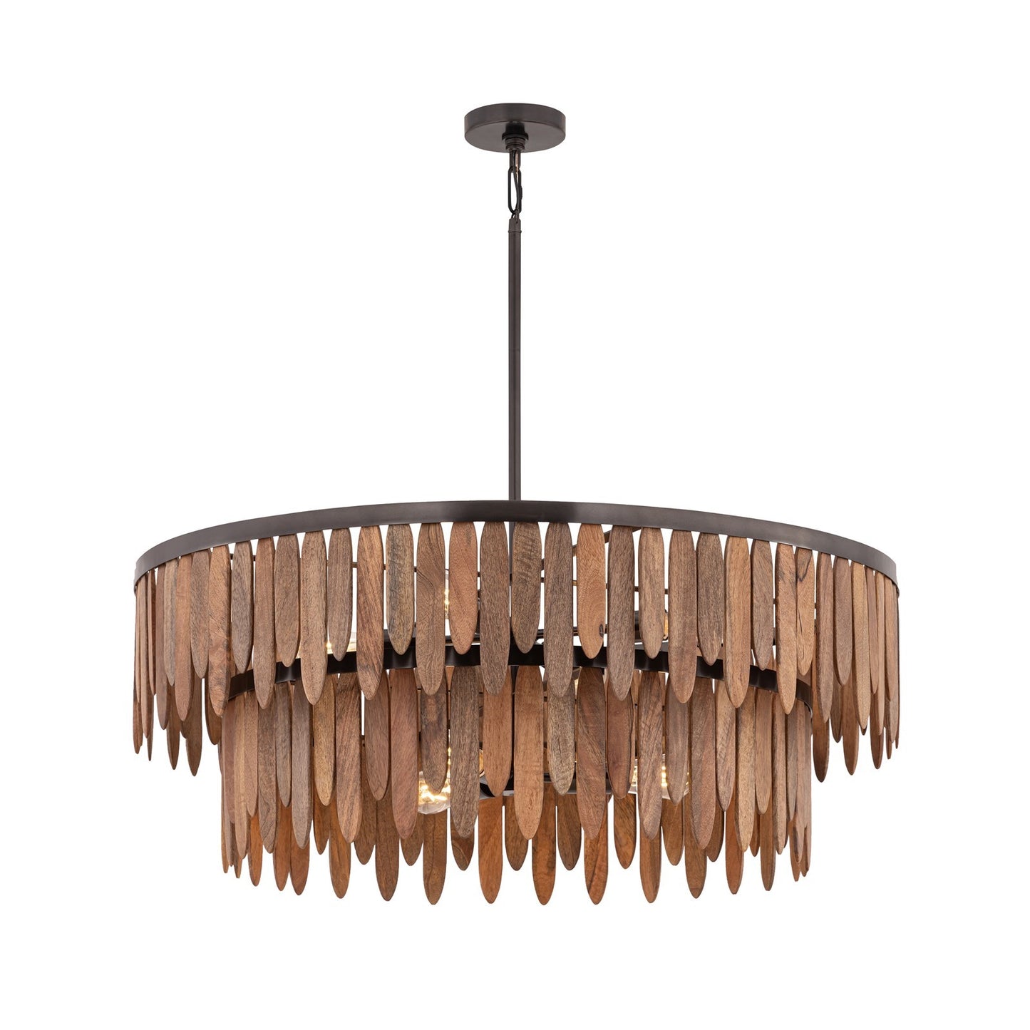 Maxim Lighting Marimba 7 Light 15" Single Pendant, Walnut