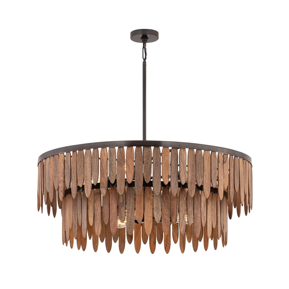 Maxim Lighting Marimba 7 Light 15" Single Pendant, Walnut