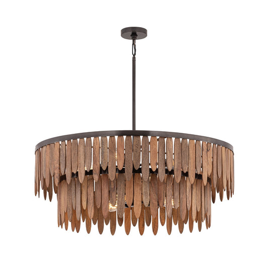 Maxim Lighting Marimba 7 Light 15" Single Pendant, Walnut