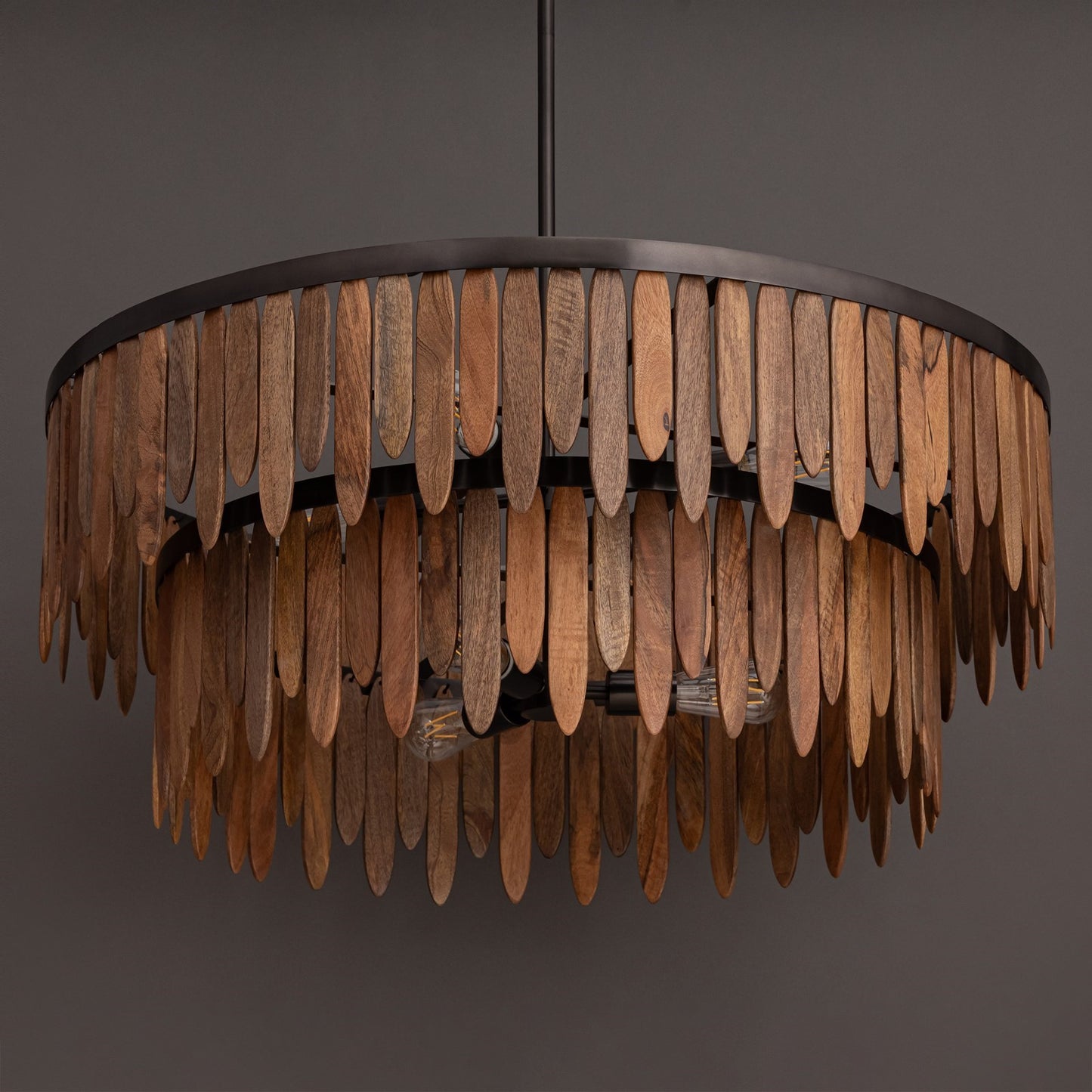 Maxim Lighting Marimba 7 Light 15" Single Pendant, Walnut