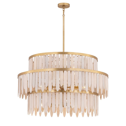 Maxim Lighting Marimba 10 Light 25.5" Chandelier, Weathered White