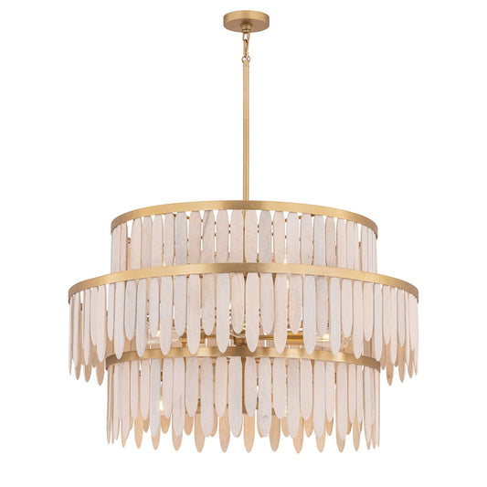 Maxim Lighting Marimba 10 Light 25.5" Chandelier, Weathered White