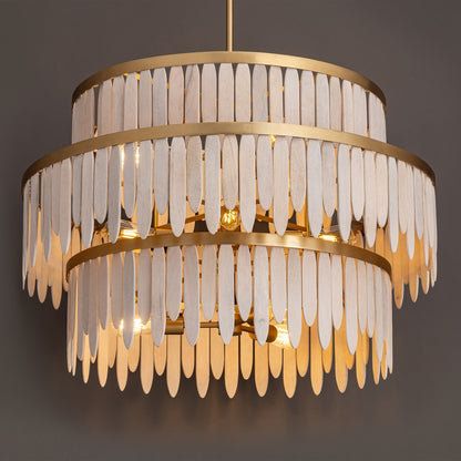 Maxim Lighting Marimba 10 Light 25.5" Chandelier, Weathered White
