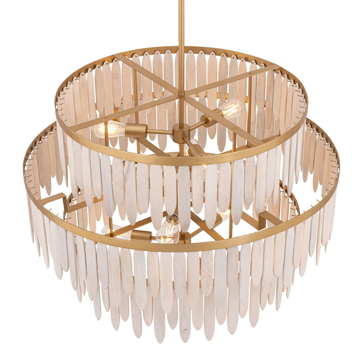 Maxim Lighting Marimba 10 Light 25.5" Chandelier, Weathered White