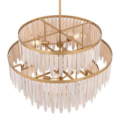 Maxim Lighting Marimba 10 Light 25.5" Chandelier, Weathered White