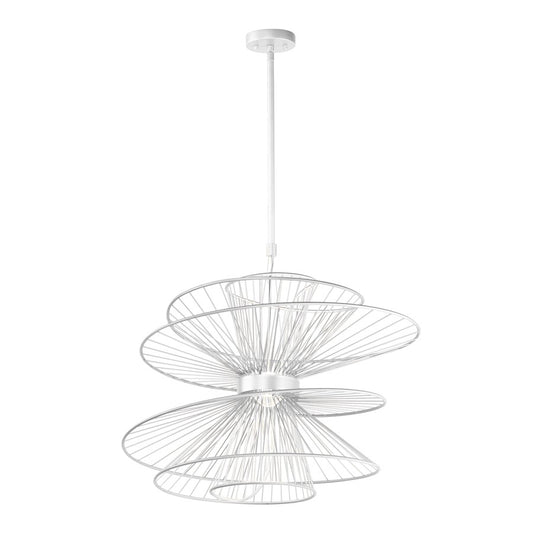 Maxim Lighting Zeta 2 Light 26" Suspension LED Pendant, Matte White