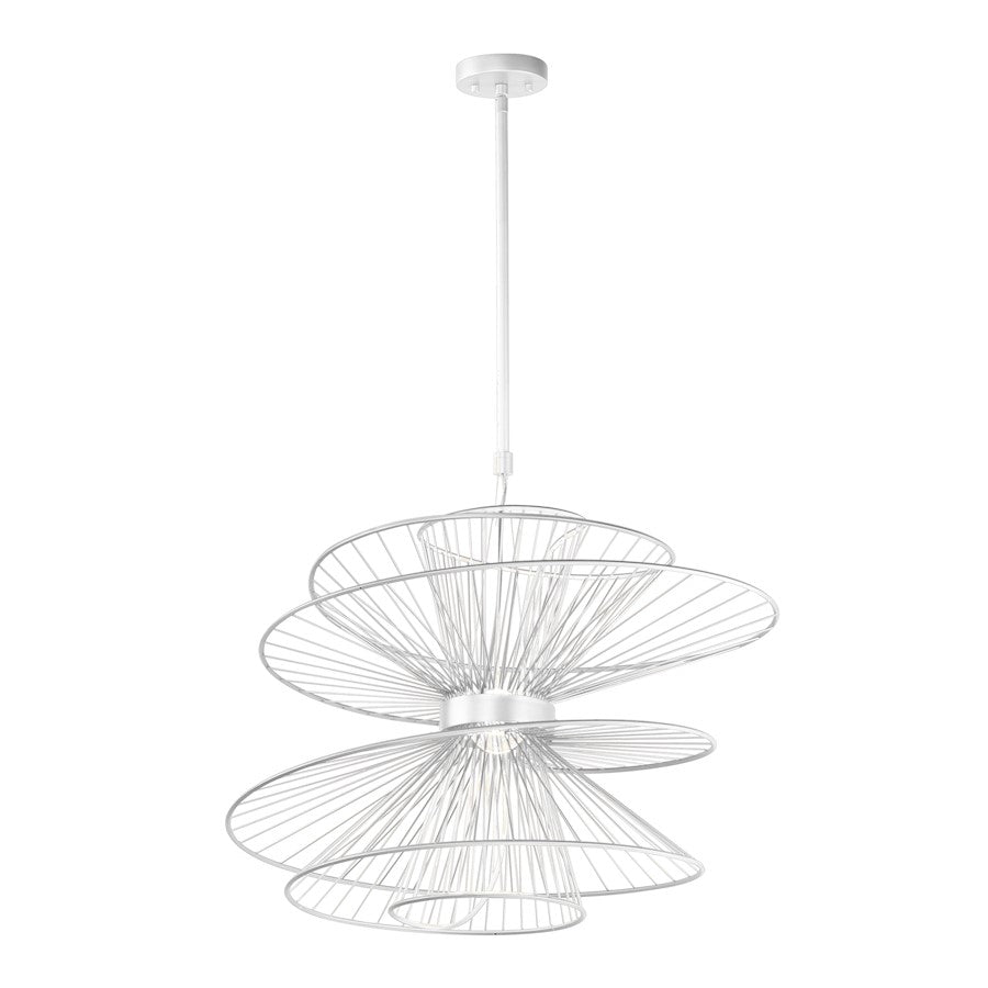 Maxim Lighting Zeta 2 Light 26" Suspension LED Pendant, Matte White