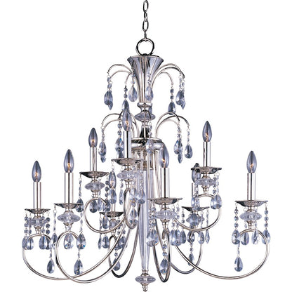 Maxim Montgomery 9-Light Chandelier Polished Nickel