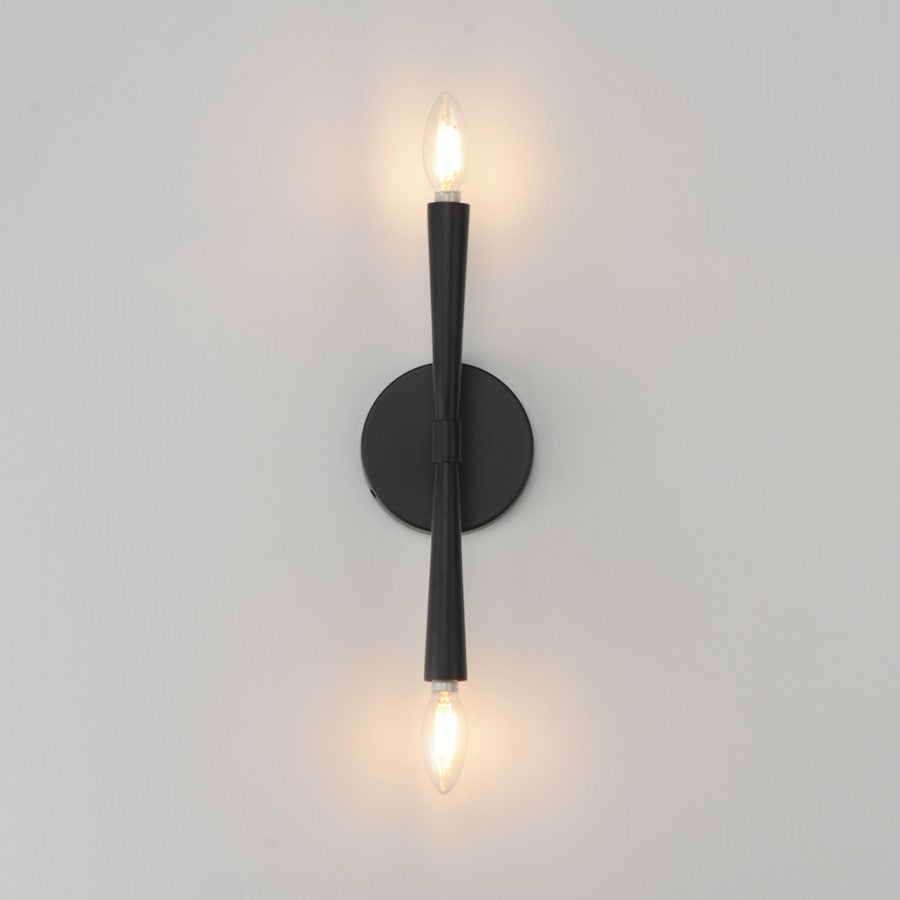 Maxim Lighting Rome 2 Light 13.5" Wall Sconce, Black