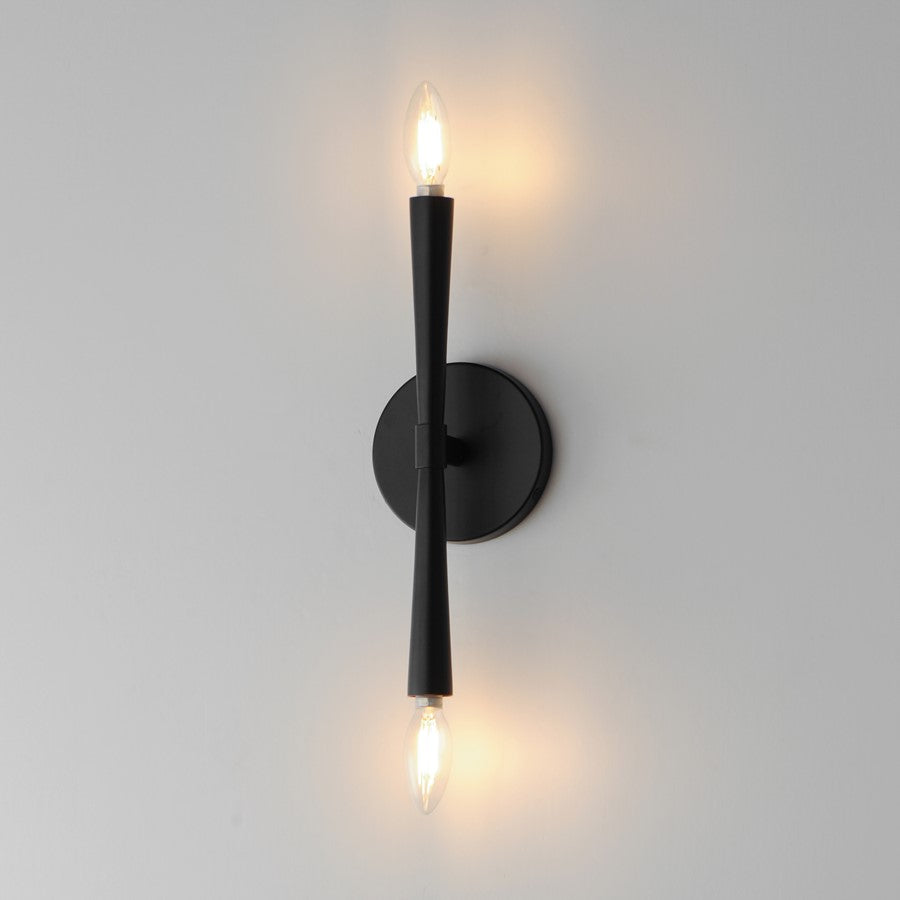 Maxim Lighting Rome 2 Light 13.5" Wall Sconce, Black