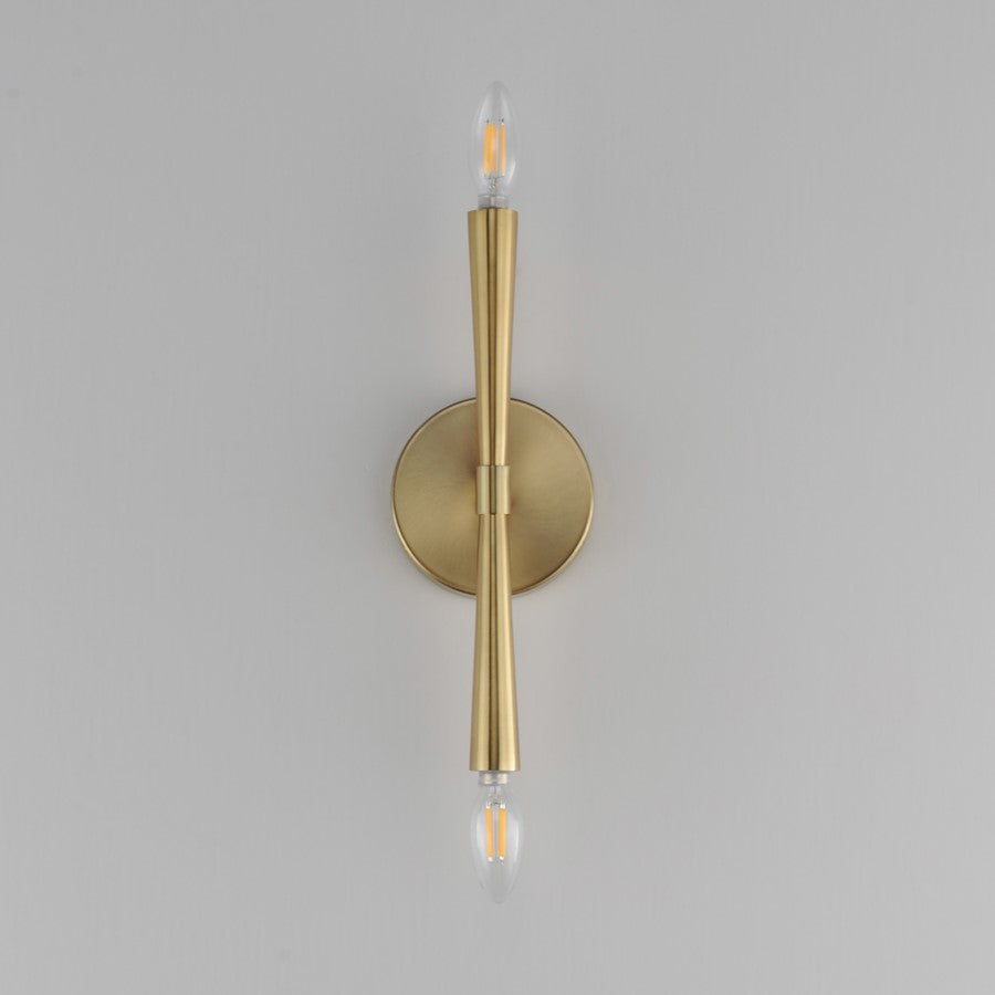 Maxim Lighting Rome 2 Light 13.5" Wall Sconce, Satin Brass