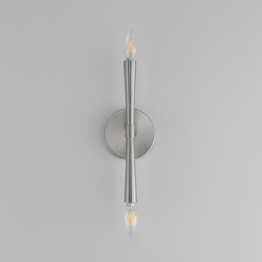 Maxim Lighting Rome 2 Light 13.5" Wall Sconce, Satin Nickel