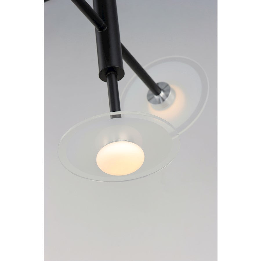 5 Light LED Pendant, Black