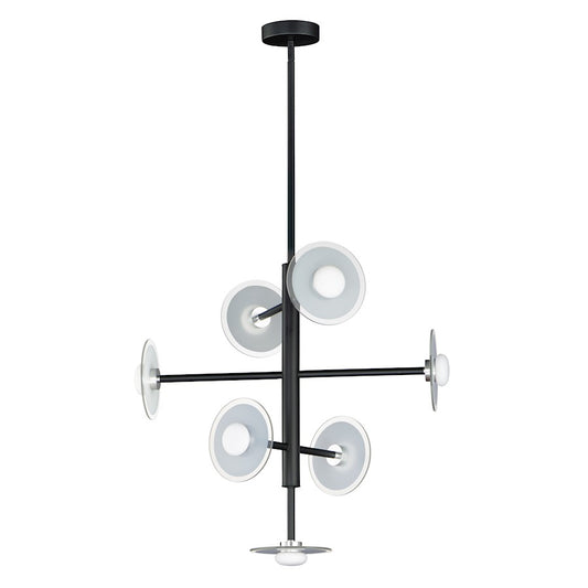 5 Light LED Pendant, Black
