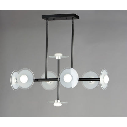 8 Light LED Pendant, Black