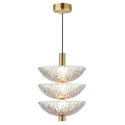 3 Light Pendant, Brass