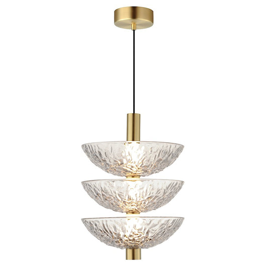 3 Light Pendant, Brass