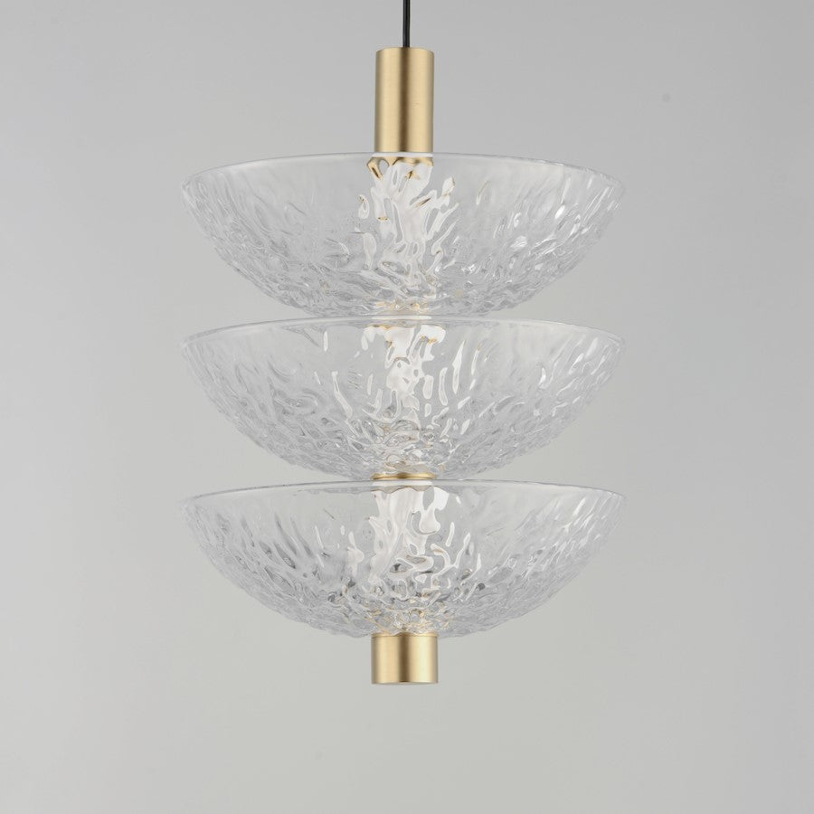 3 Light Pendant, Brass