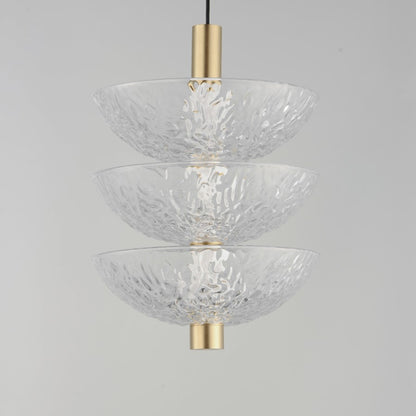 3 Light Pendant, Brass