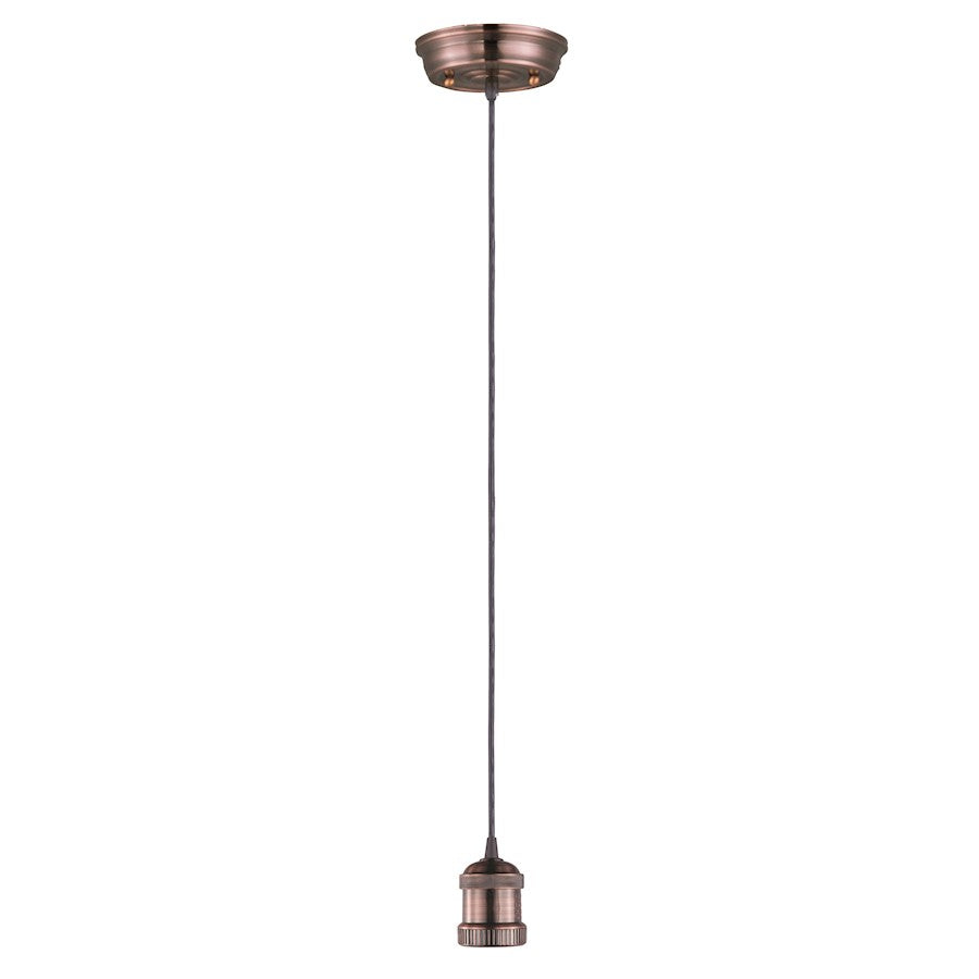 Maxim Lighting Mini Hi-Bay 1-Light Pendant Cord Hung, Antique Copper