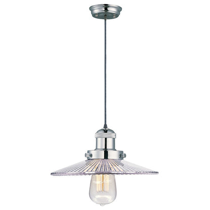 Maxim Lighting Mini Hi Bay 1 Light Pendant Stem Hung, Nickel/Clear